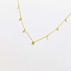 Charm celestial CZ necklace