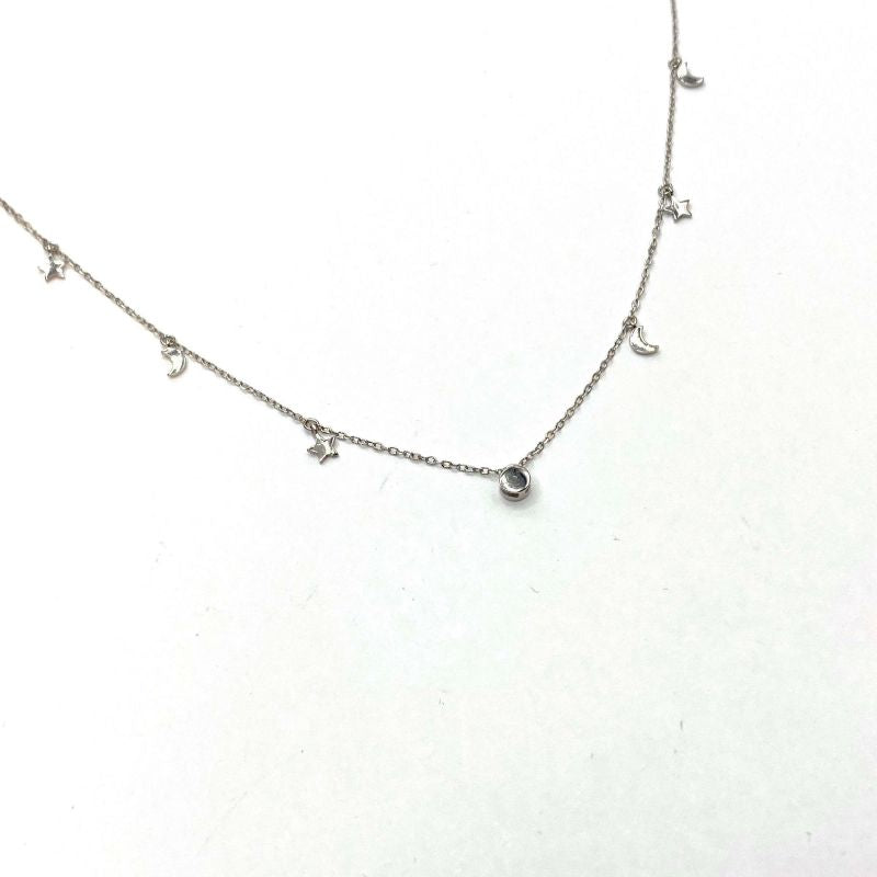 Charm celestial CZ necklace