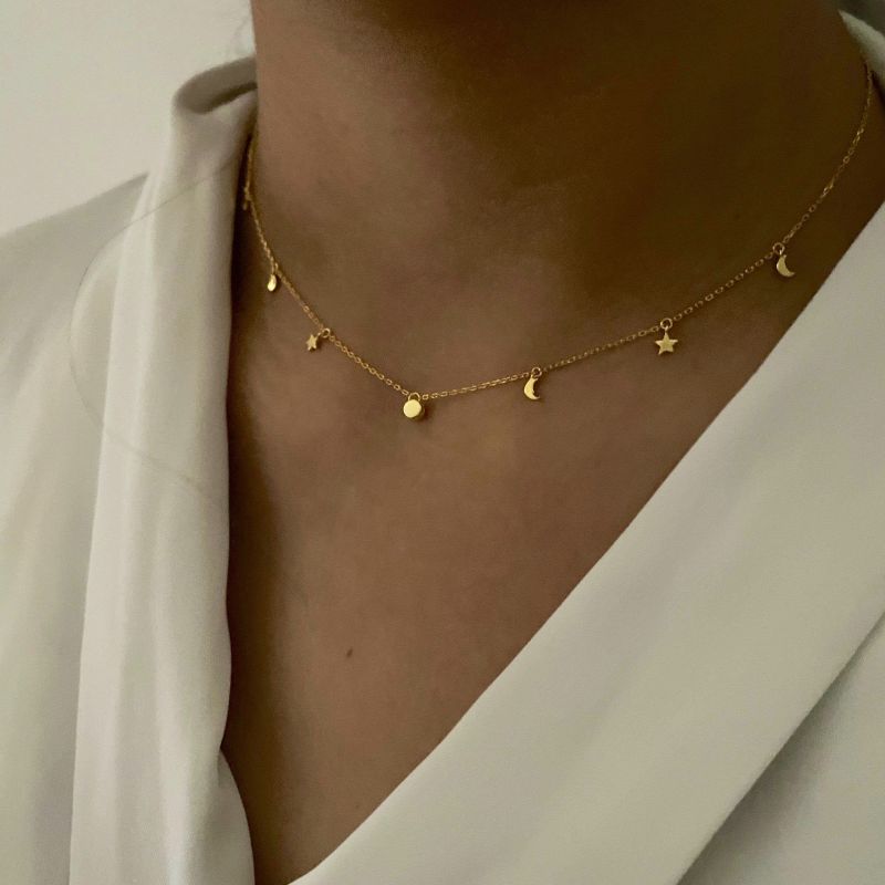 Charm celestial CZ necklace