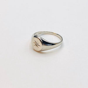 Starburst signet ring
