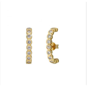 Gold curve earrings