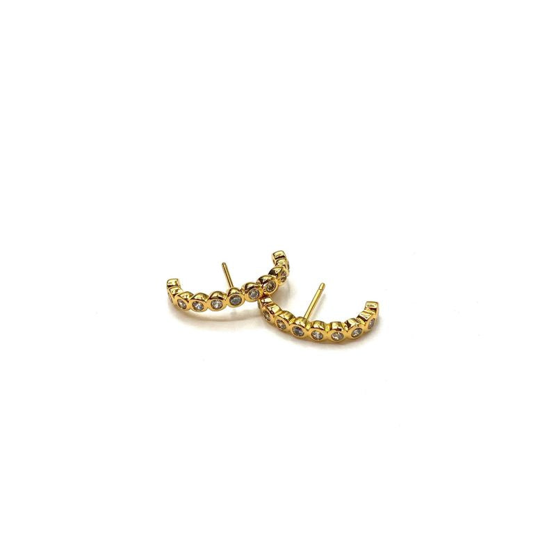 Gold curve earrings