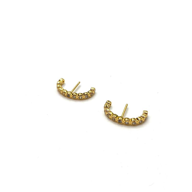 Gold curve earrings