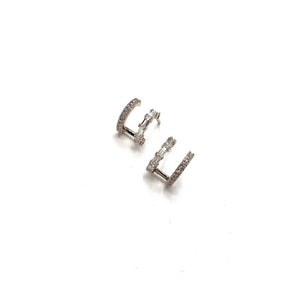 Elegant CZ Double Hoop earring