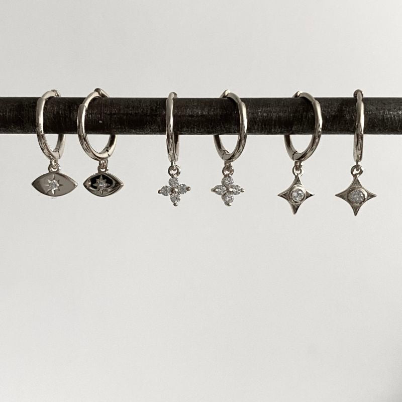 Dangle hoop earrings