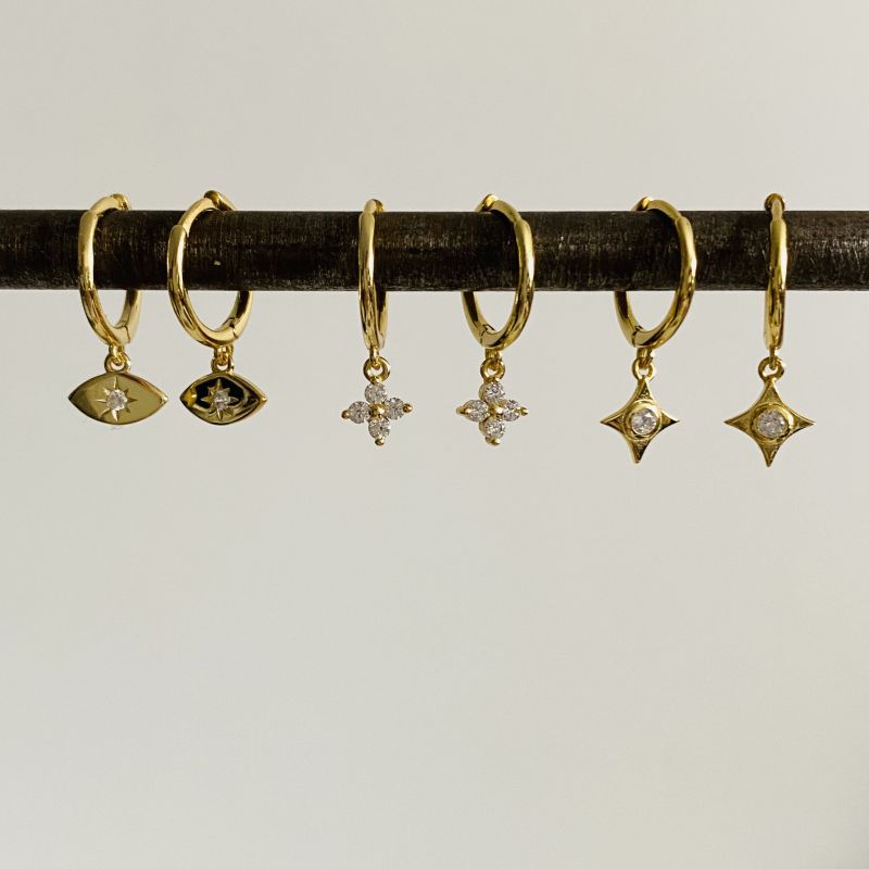 Dangle hoop earrings