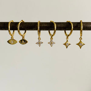 Dangle hoop earrings
