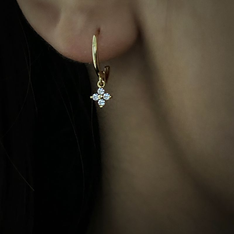Dangle hoop earrings