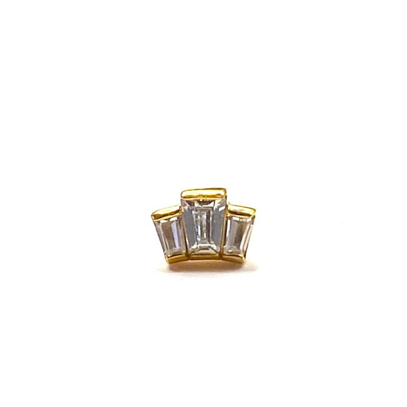 Baguette style cartilage barbell