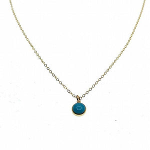 Turquoise bezel necklace