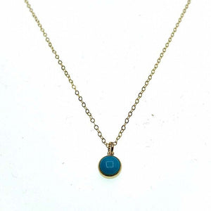 Turquoise bezel necklace