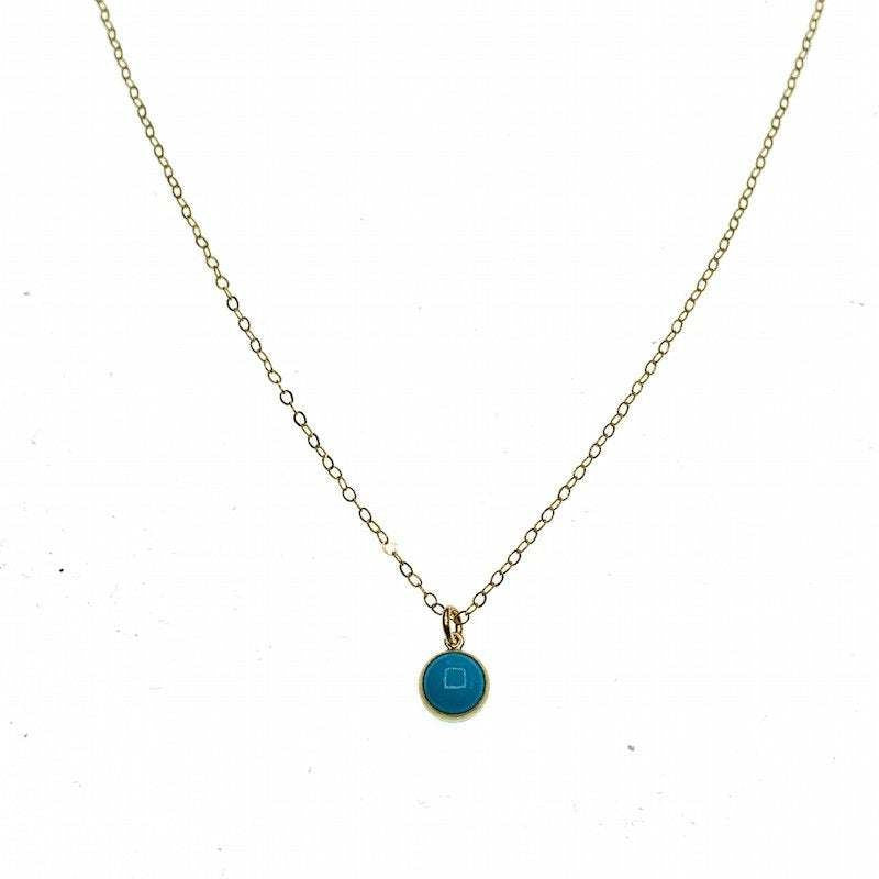 Turquoise bezel necklace