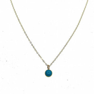 Turquoise bezel necklace
