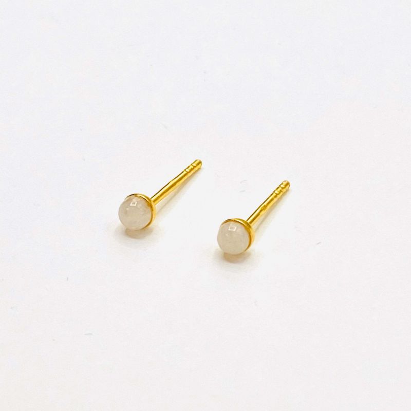 Moonstone Stud Earring