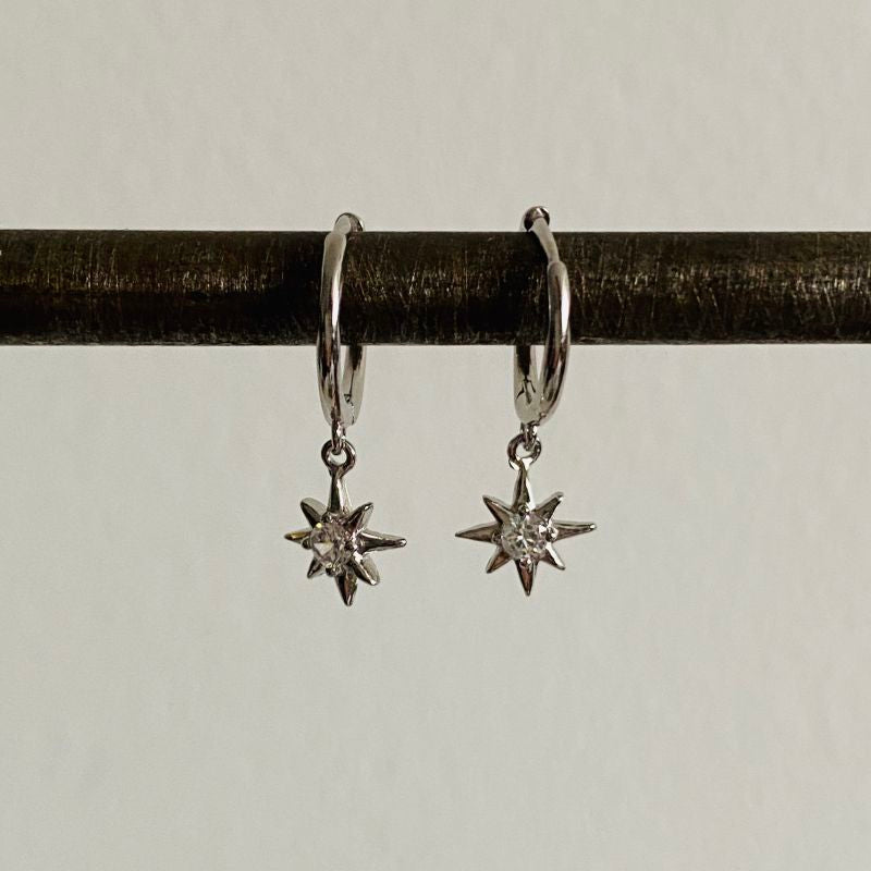 Dangle hoop earrings