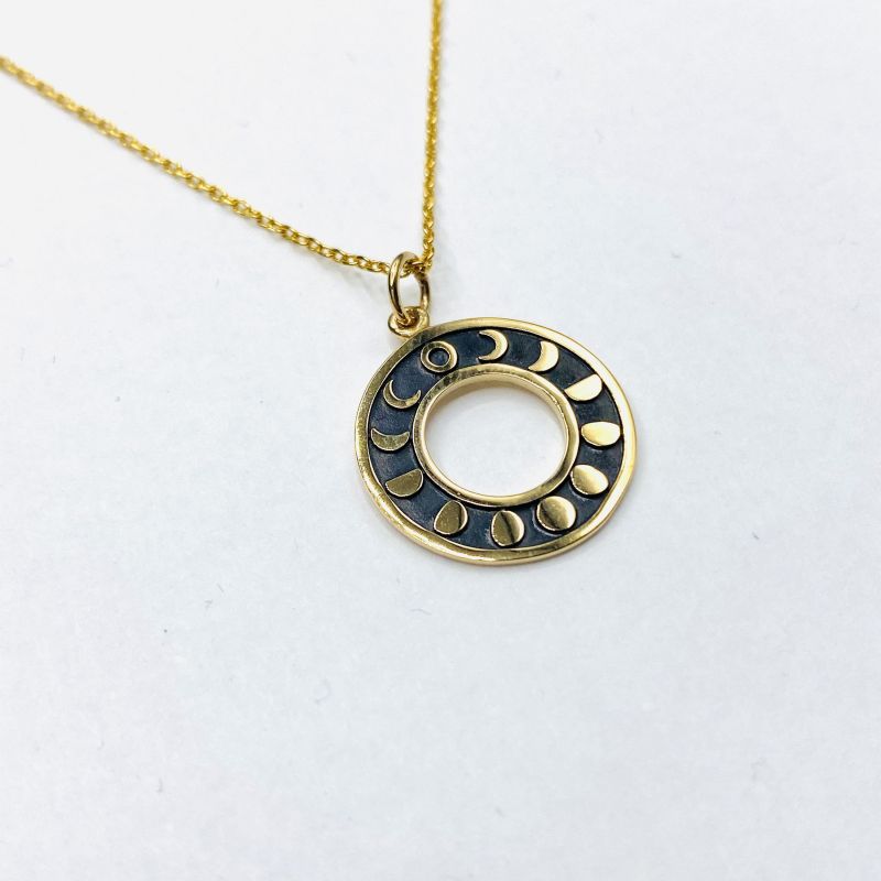 Moon phases necklace