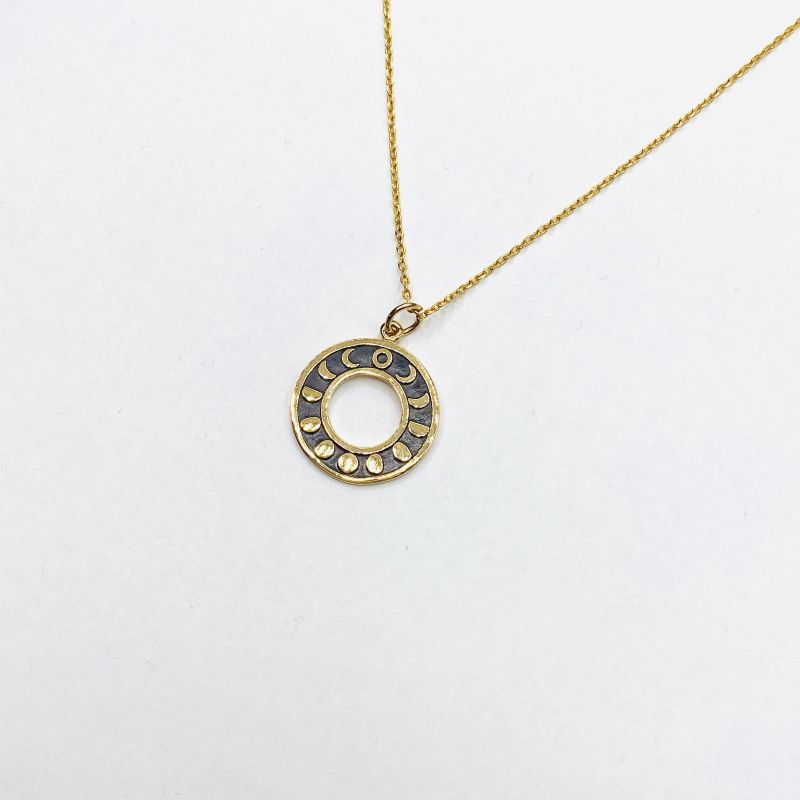 Moon phases necklace