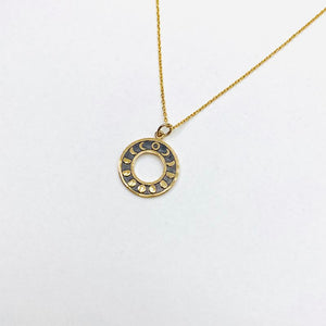Moon phases necklace