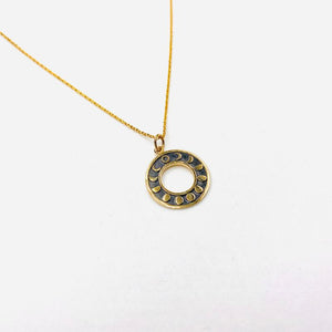 Moon phases necklace