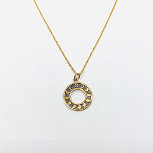 Moon phases necklace