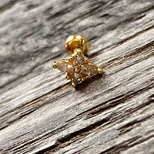 Flower cartilage barbell