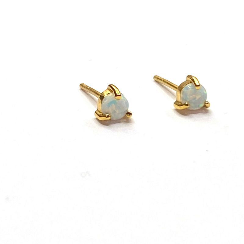 Opal ear studs