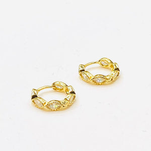 Crystal  hoop earrings