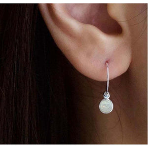 Opal hoops earrings no