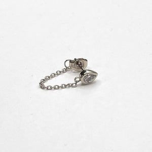 Dainty teardrop chain earrings