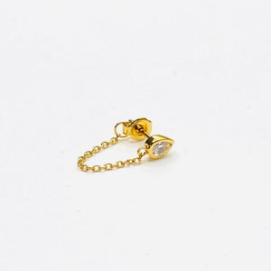 Dainty teardrop chain earrings