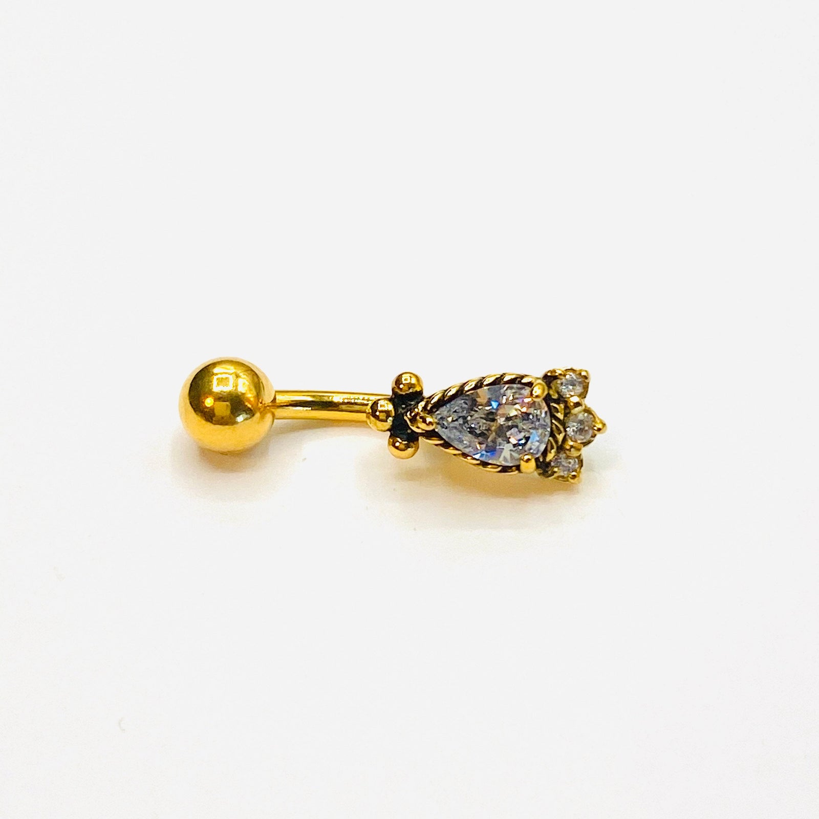 Mandala CZ  belly bar