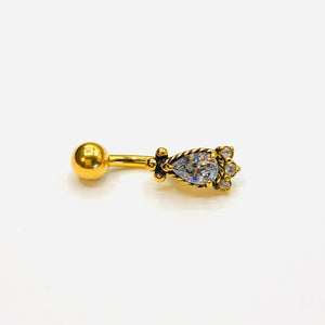 Mandala CZ  belly bar
