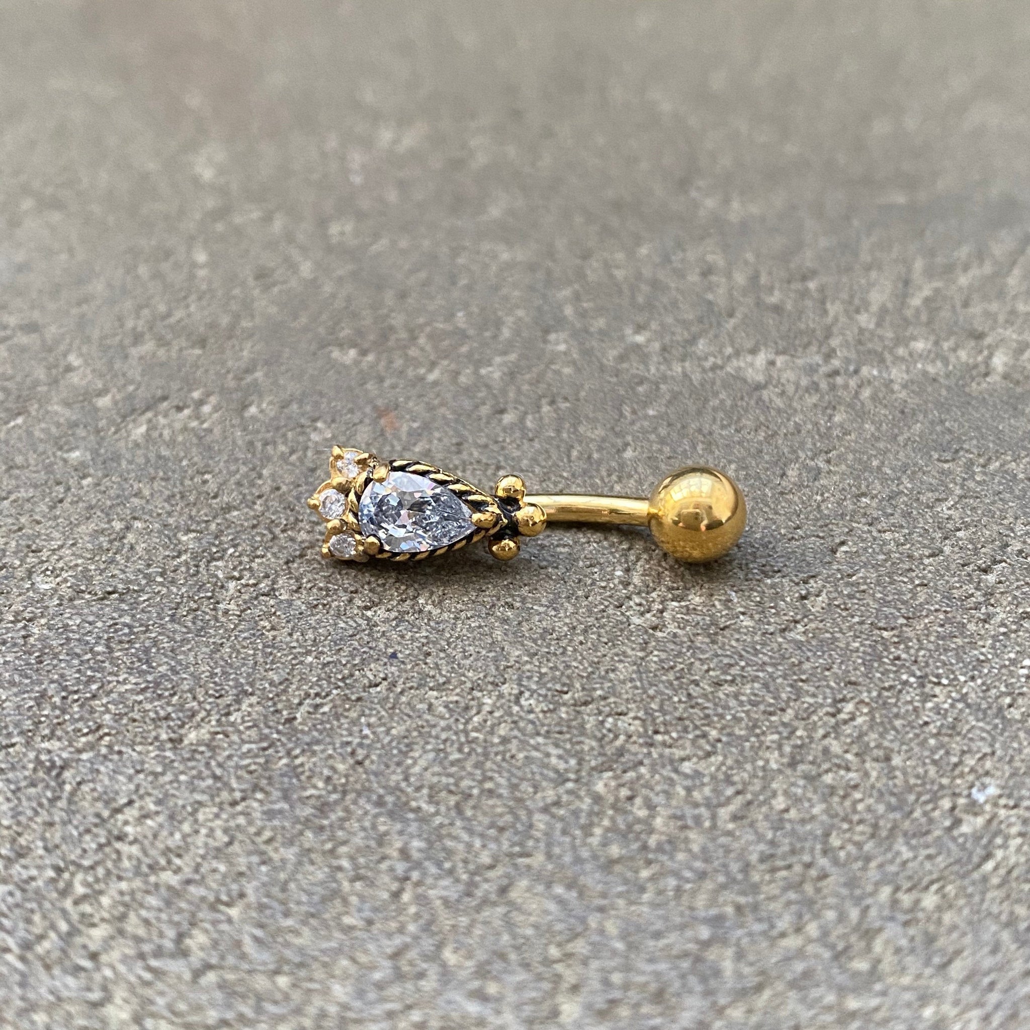 Mandala CZ  belly bar