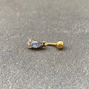 Mandala CZ  belly bar
