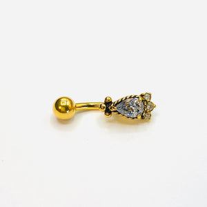 Mandala CZ  belly bar