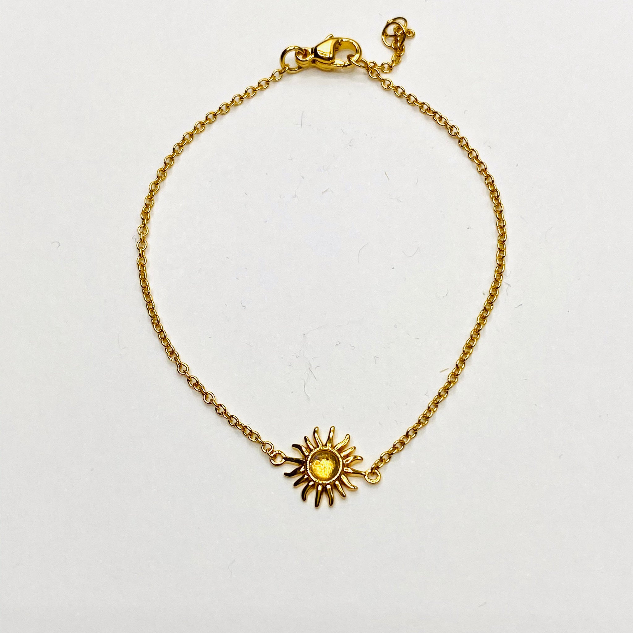 Sun ray moon stone bracelet