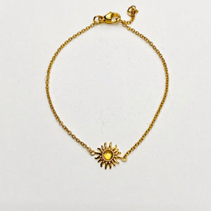 Sun ray moon stone bracelet