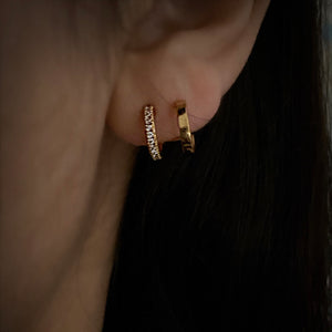 Elegant CZ Double Hoop stud