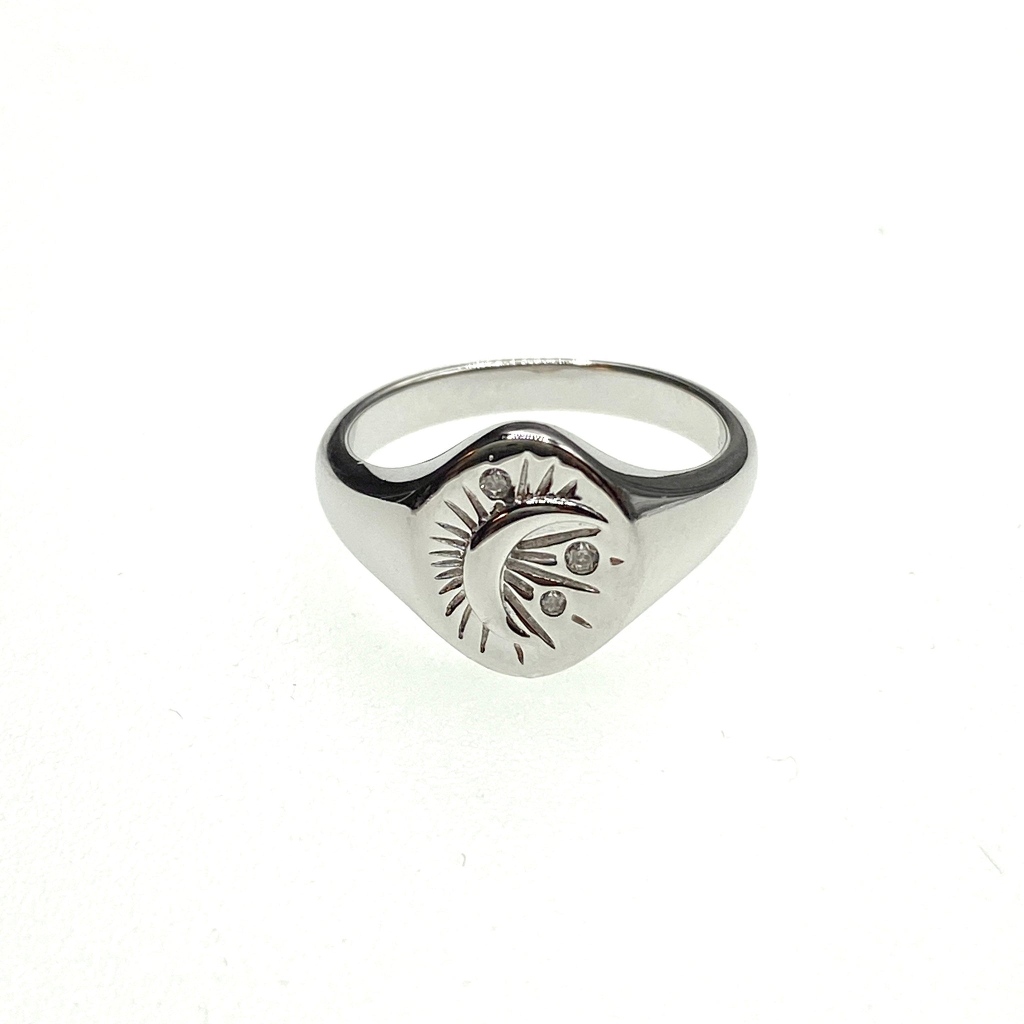 Mystic moon signet ring