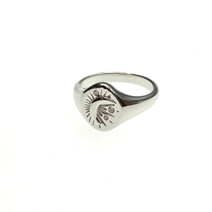 Mystic moon signet ring