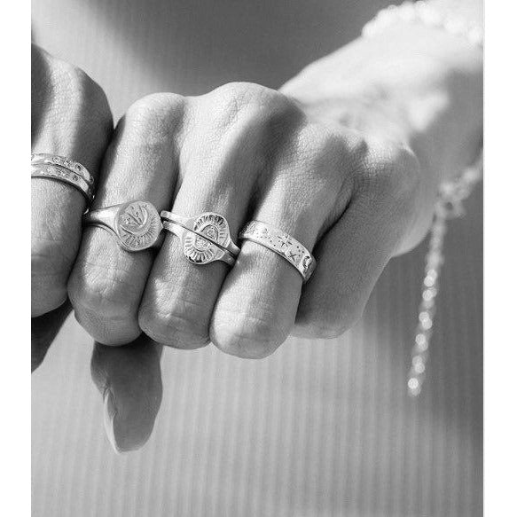 Mystic moon signet ring