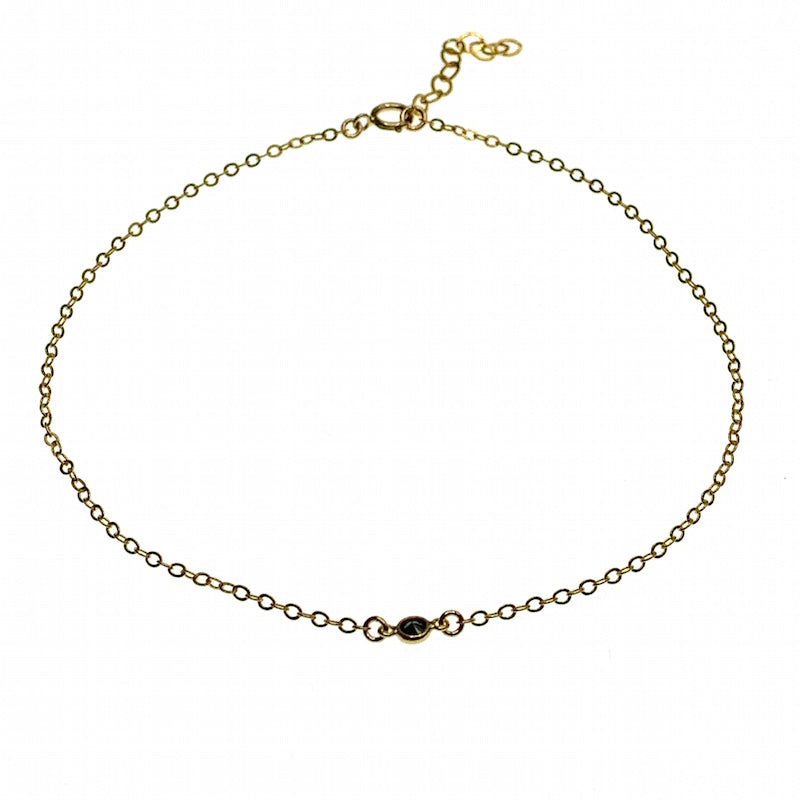 Black Bezel Anklet
