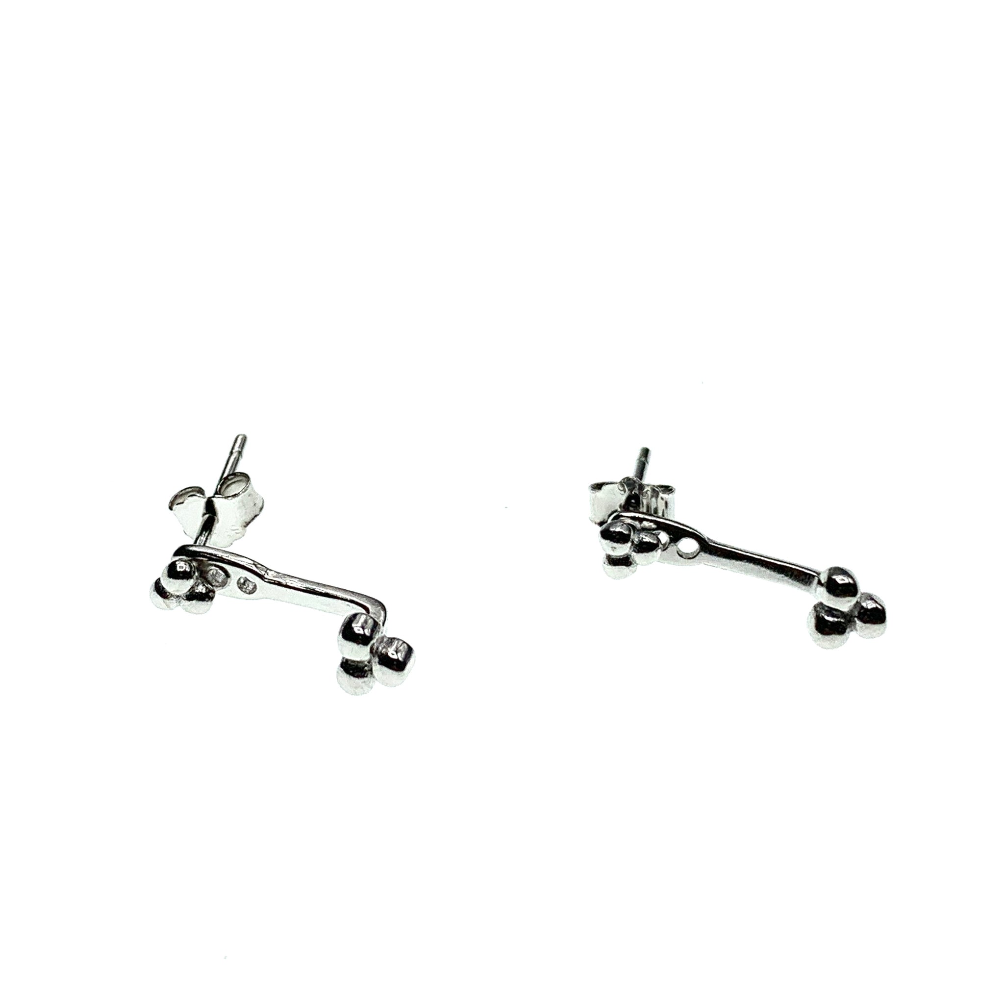 Double 3 dot earring
