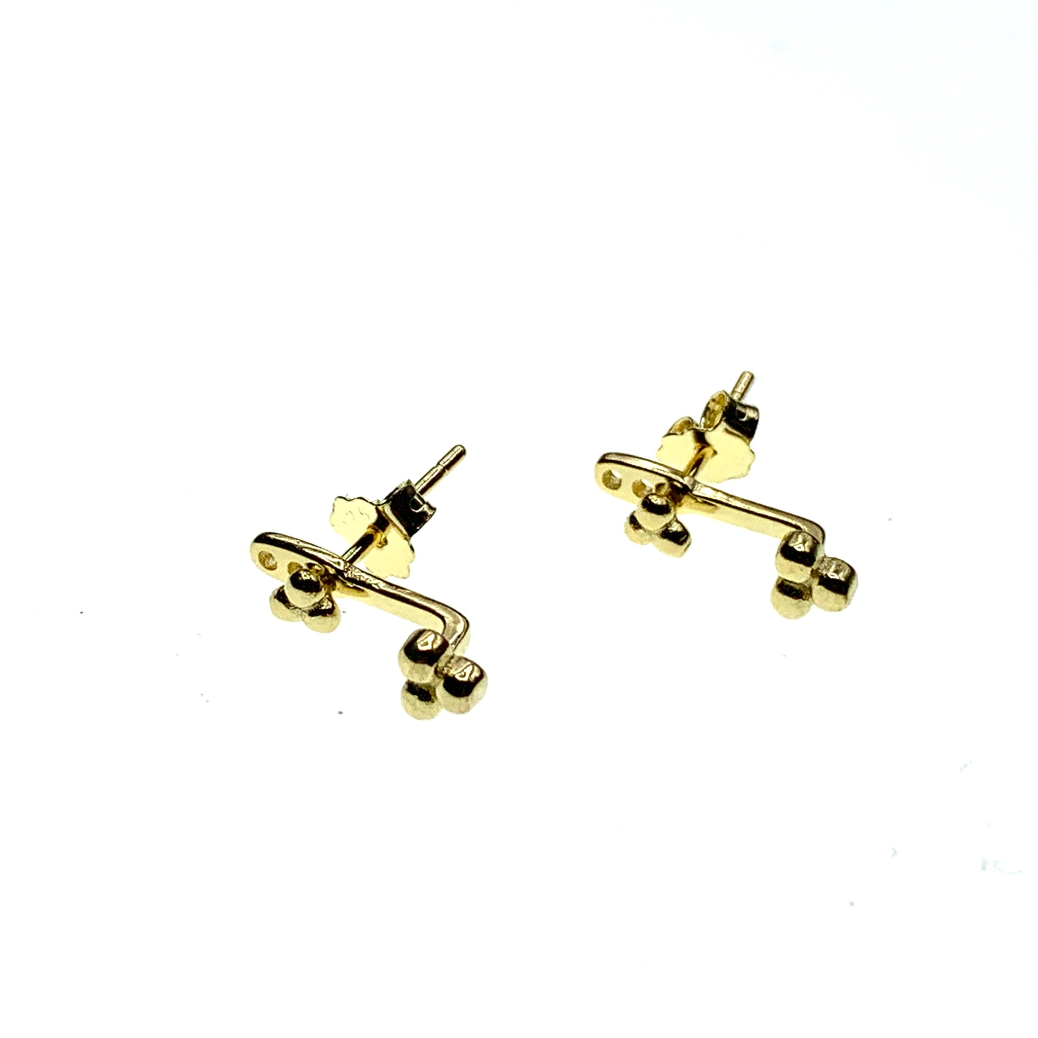 Double 3 dot earring