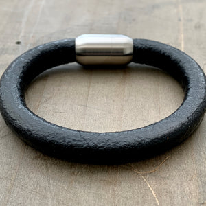 Coal'sYard black chunky unisex leather bracelet