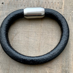 Coal'sYard black chunky unisex leather bracelet