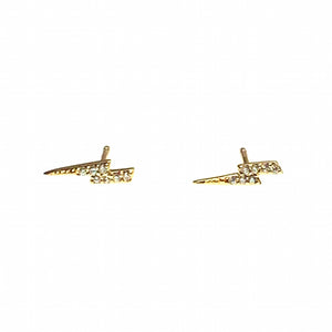 Lightning bolt ear stud earrings