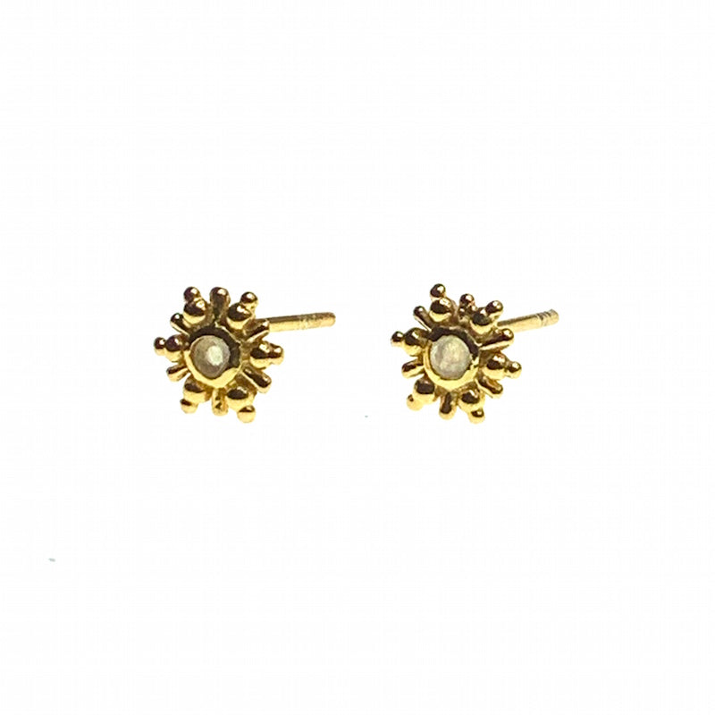 Opal sun stud earring