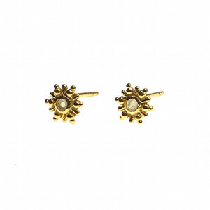 Opal sun stud earring