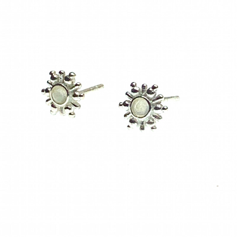 Opal sun stud earring